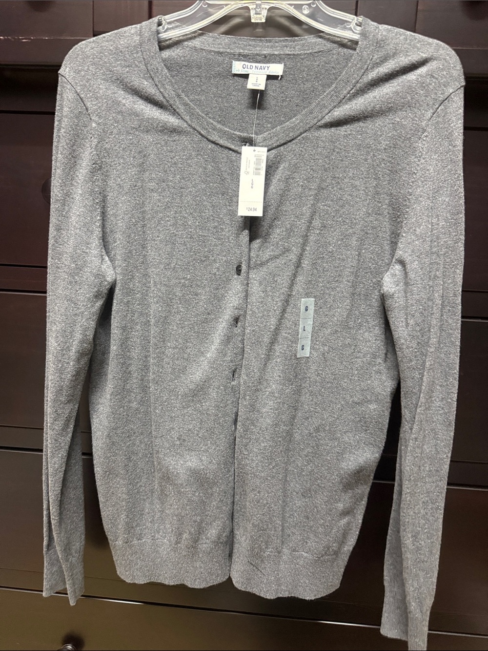 Old Navy Silver Gray Lightweight Button Front Women's Cardigan